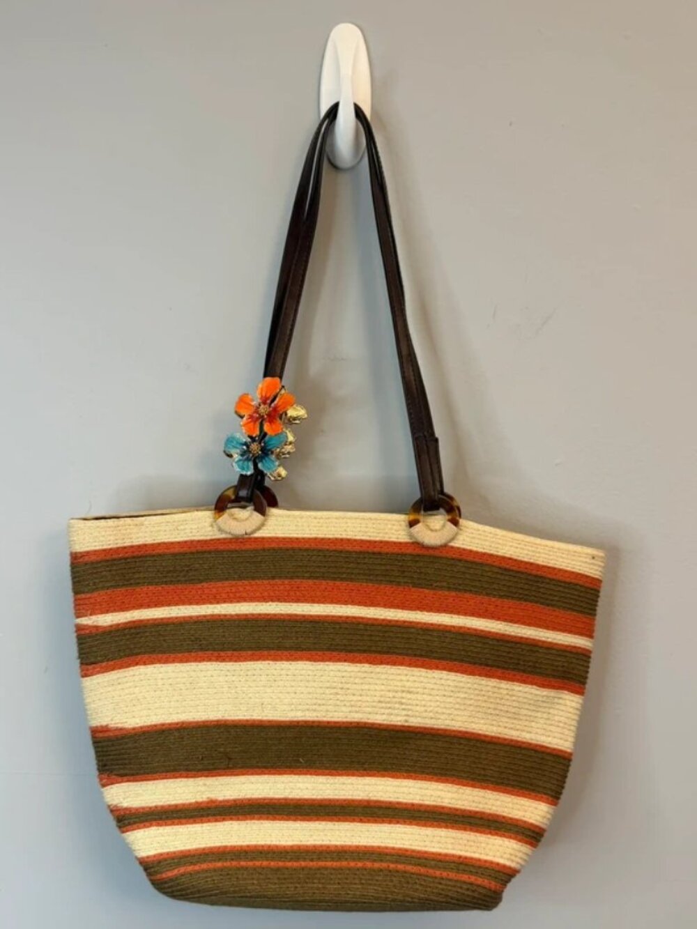 New York & Company Striped Tote Bag - Picture 3 of 5